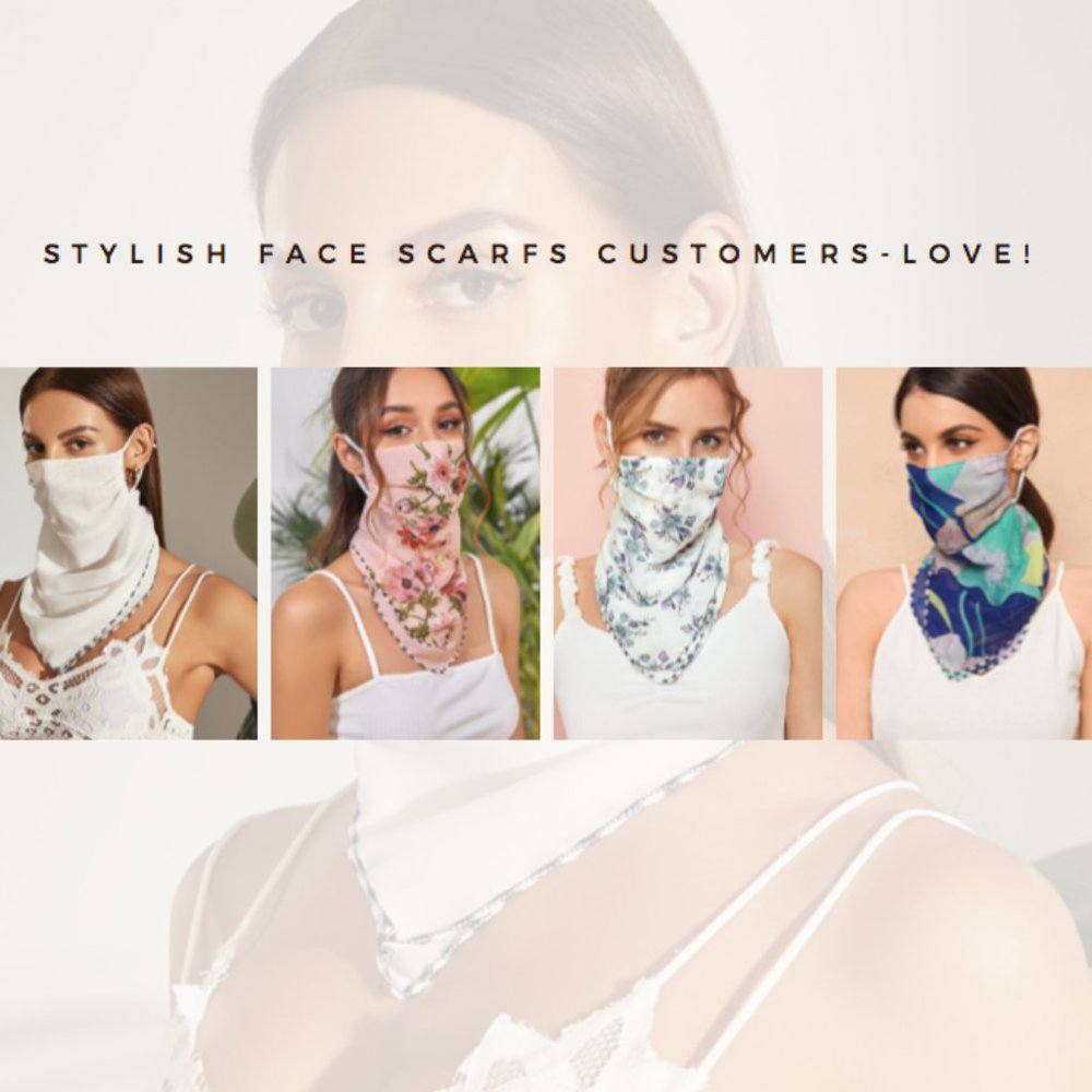 FACE MASK  DAISY FLORAL SCARF #7 - Picture 5 of 10